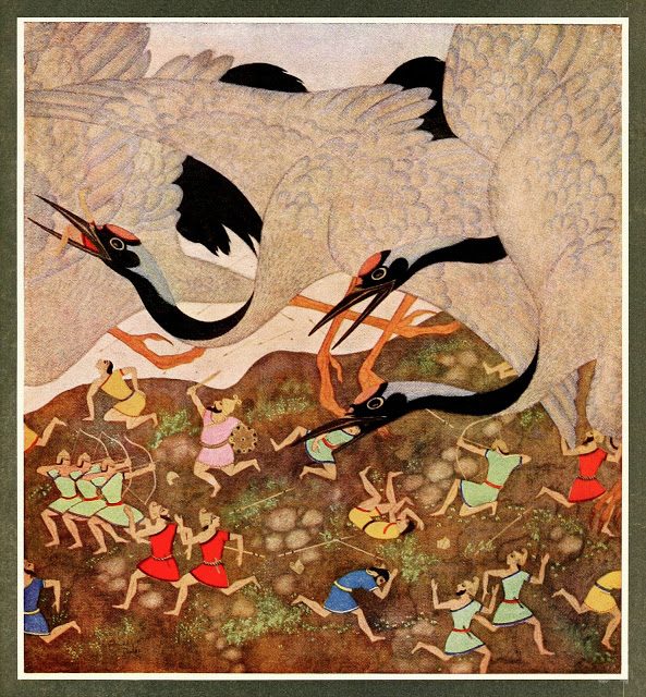Edmund Dulac - Tanglewood Tales 14 Antej in Pigmejci