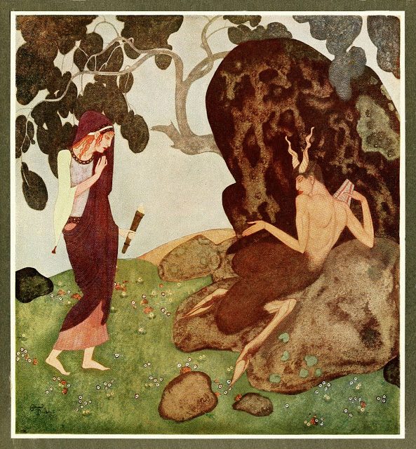 Edmund Dulac - Tanglewood Tales 9 Ariadne in Satir
