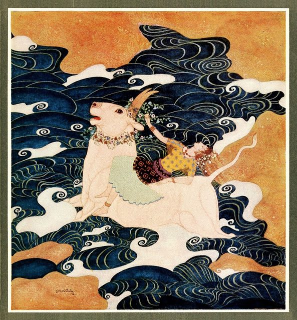 Edmund Dulac - Tanglewood Tales 1 Evropa na biku