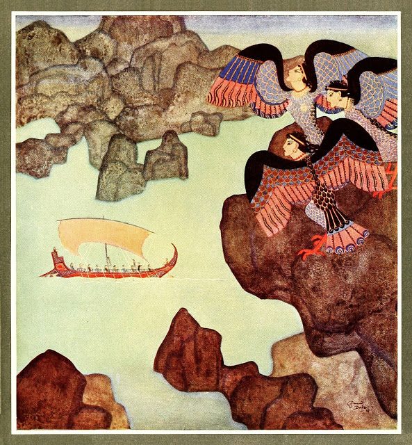 Edmund Dulac - Tanglewood Tales 7 Odisej in sirene