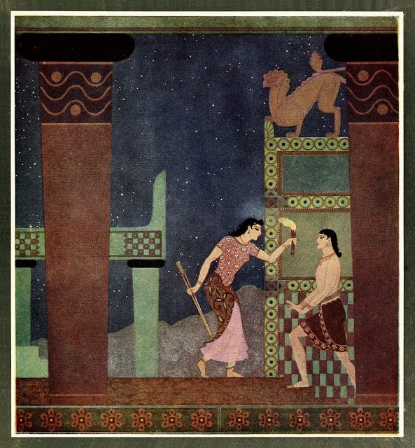 Edmund Dulac - Tanglewood Tales 11 Tezej in Ariadne