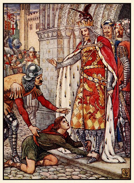 Kralj Artur - Walter Crane 2 Mladi Owen roti kralja.