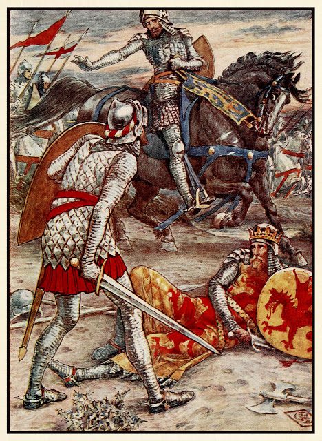 Kralj Artur - Walter Crane 14 Sir Lancelot prepove siru Borsu usmrtiti kralja.