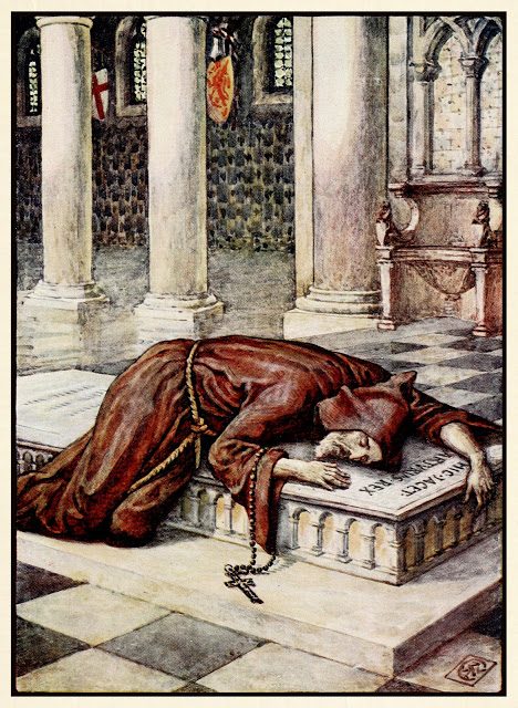 Kralj Artur - Walter Crane 16 Smrt sira Lancelota.