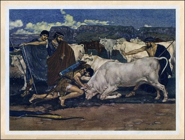 Grška mitologija 2 - ilustriral William Russell Flint 12 Pozejdonov beli bik