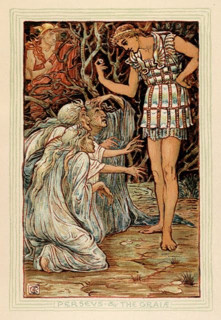 Grška mitologija - Walter Crane 2 Perzej in tri starke