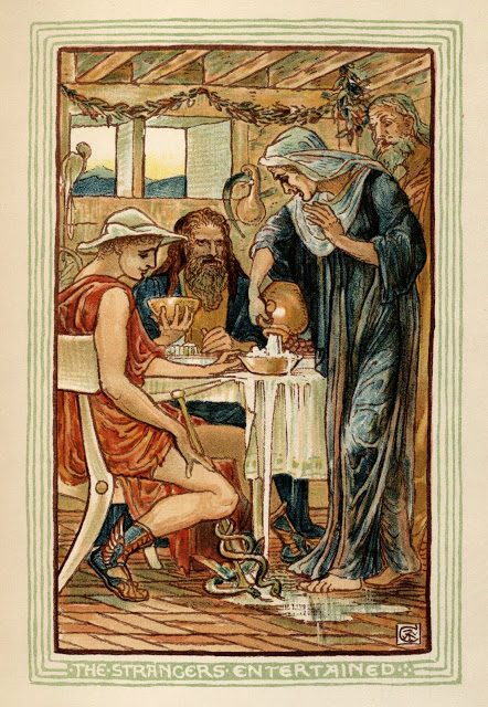 Grška mitologija - Walter Crane 20 Tujca se zabavata