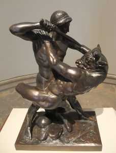 Mit o labirintu 7 english theseus slaying minotaur 1843 bronze sculpture antoi
